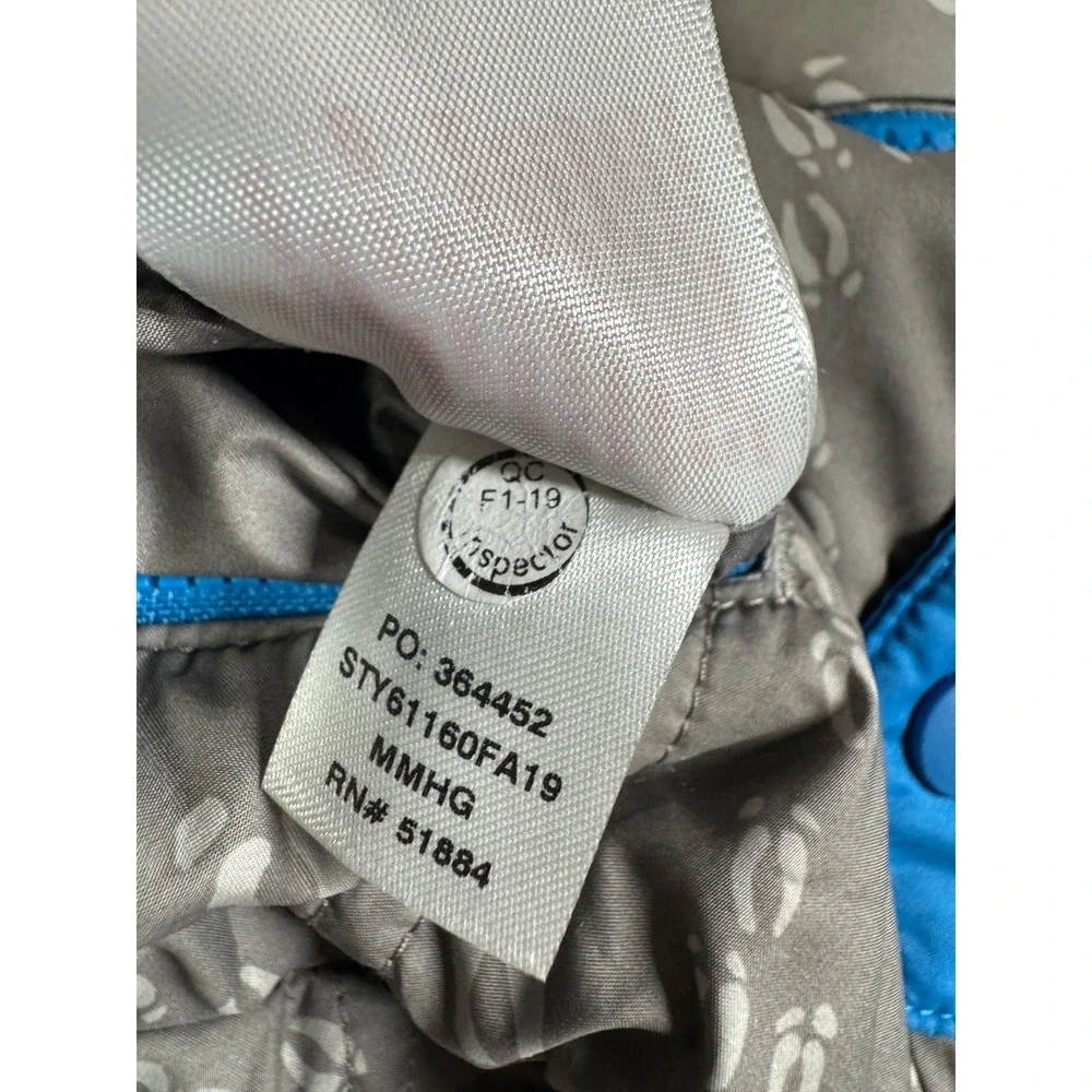 Patagonia Reversible Tribbles Hooded Jacket‎ Blue Grey Tan Fleece Toddler 2T